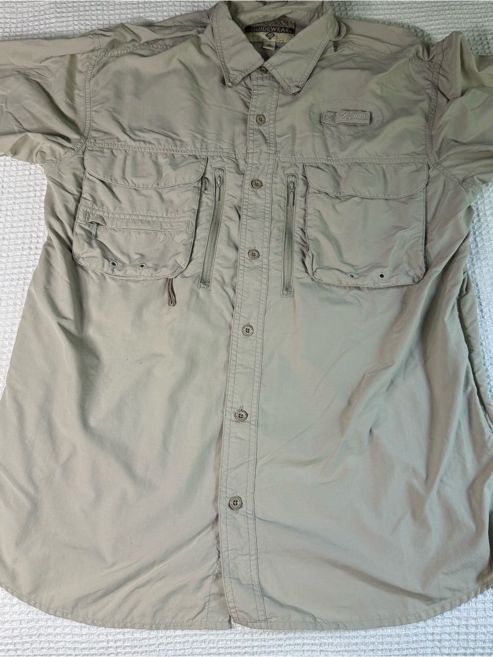Cabela's Men's Guidewear Shirt Jacket in Stone Beige